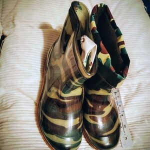 Camouflage ankle rain Boots for Women size 39 (Women size 8.5)